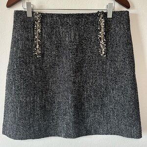 Sandro Black Tweed Skirt